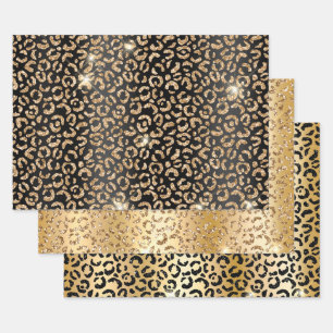 Feuille De Papier Cadeau Classe Empreinte de léopard