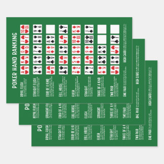 Feuille De Papier Cadeau Classement Poker Hand avec Visuals