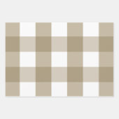 Feuille De Papier Cadeau Classic Beige et Blanc Buffalo Check (Devant)