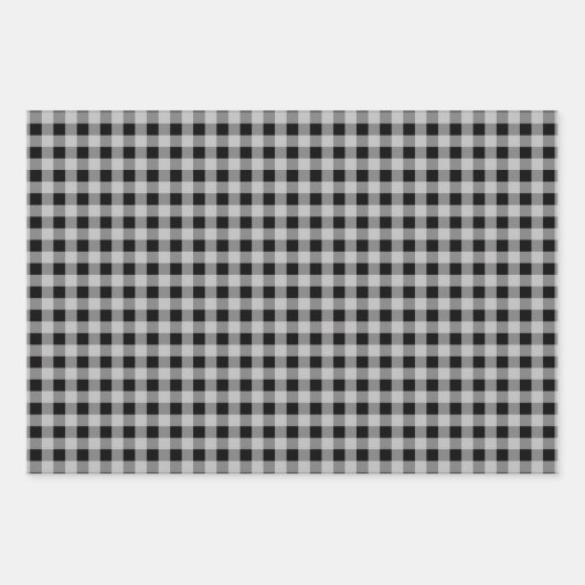 Feuille De Papier Cadeau Classic Black and White Evergreen Holiday Pattern (Devant)