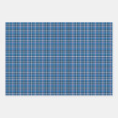 Feuille De Papier Cadeau Classic Blue Black White Plaid (Devant 2)