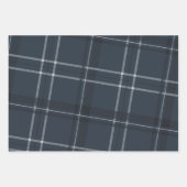 Feuille De Papier Cadeau Classic bold vacances plaid marine bleu (Devant)