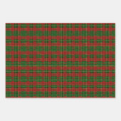 Feuille De Papier Cadeau Classic Christmas Plaid Red Green Gold (Devant)