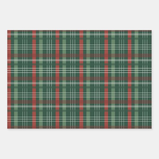 Feuille De Papier Cadeau Classic Holiday Red and Green Plaid Christmas (Devant 2)