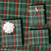 Feuille De Papier Cadeau Classic Holiday Red and Green Plaid Christmas