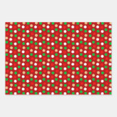 Feuille De Papier Cadeau Classic Motif de vacances Rouge Vert et Or (Devant 2)