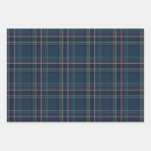 Feuille De Papier Cadeau Classic navals plaid et étoiles Noël (Devant 3)