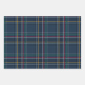 Feuille De Papier Cadeau Classic navals plaid et étoiles Noël (Devant)