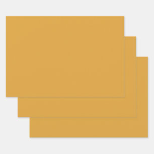 Feuille De Papier Cadeau Classic Noël Gold Automne Hiver Couleur solide