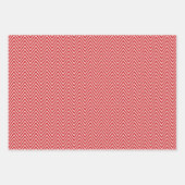Feuille De Papier Cadeau Classic Red and White Houndstooth Pattern (Devant 3)