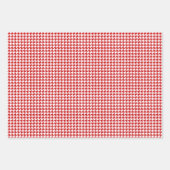 Feuille De Papier Cadeau Classic Red and White Houndstooth Pattern (Devant 2)