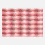 Feuille De Papier Cadeau Classic Red and White Houndstooth Pattern (Devant)