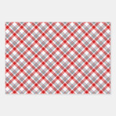 Feuille De Papier Cadeau Classic Rouge Vert Bleu Blanc Plaid Check Motif (Devant)