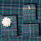 Feuille De Papier Cadeau Classic Scottish Hunter Green & Navy Clan Tartan