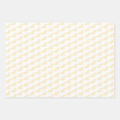 Feuille De Papier Cadeau Classic Teddy Bear Jaune Bow Baby shower (Devant 2)