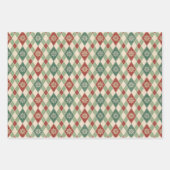 Feuille De Papier Cadeau Classic Vintage Holiday Pattern  (Devant 3)