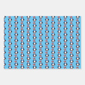 Feuille De Papier Cadeau Classic Winter Penguins (Devant 2)