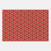 Feuille De Papier Cadeau Classique baroque rouge et or (Devant 3)