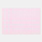 Feuille De Papier Cadeau Classique En vichy rose clair (Devant 3)