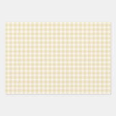 Feuille De Papier Cadeau Classique Gingham Début d'Automne | Blé Doré (Devant)
