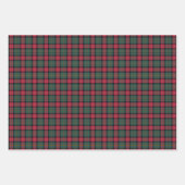 Feuille De Papier Cadeau Classique Noël Plaid Variété (Devant)
