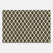 Feuille De Papier Cadeau Classique noir et or (Devant 3)