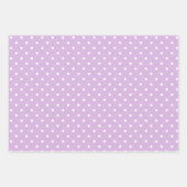 Feuille De Papier Cadeau Classique pois blancs - Douce lilas (Devant)