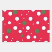 Feuille De Papier Cadeau Classique Rouge Vert et Blanc Charme de vacances (Devant 3)