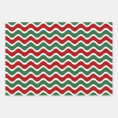 Feuille De Papier Cadeau Classique Rouge Vert Grilles Motif Noël (Devant)