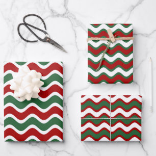 Feuille De Papier Cadeau Classique Rouge Vert Grilles Motif Noël