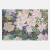 Feuille De Papier Cadeau Claude Monet - Clematis blanc (Devant 2)