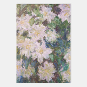 Feuille De Papier Cadeau Claude Monet - Clematis blanc