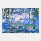 Feuille De Papier Cadeau Claude Monet de célèbres nénuphars (Devant)