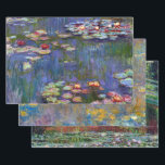 Feuille De Papier Cadeau Claude Monet, Eau Lily Pond<br><div class="desc">Oscar-Claude Monet (14 novembre 1840 - 5 décembre 1926) était un peintre français, un fondateur de la peinture impressionniste française et le praticien le plus constant et le plus prolifique de la philosophie du mouvement d'exprimer ses perceptions avant la nature, surtout en ce qui concerne la peinture en plein air...</div>