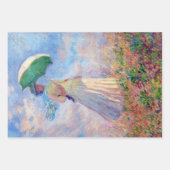 Feuille De Papier Cadeau Claude Monet - Femme avec série Parasol (Devant 3)