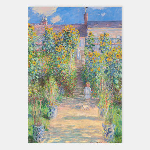 Feuille De Papier Cadeau Claude Monet - Le jardin de l'artiste à Vetheuil