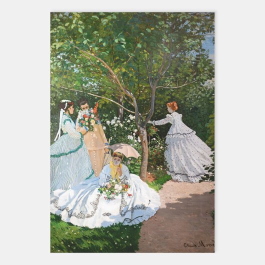Feuille De Papier Cadeau Claude Monet - Les femmes dans le jardin