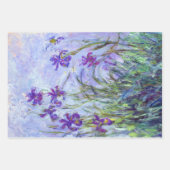 Feuille De Papier Cadeau Claude Monet - Lilac Irises / Iris Mauves (Devant)