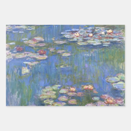 Feuille De Papier Cadeau Claude Monet // Nappes d'eau (Devant 2)