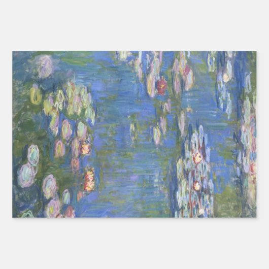 Feuille De Papier Cadeau Claude Monet // Nappes d'eau (Devant)