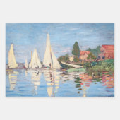 Feuille De Papier Cadeau Claude Monet - Regattas à Argenteuil (Devant 3)