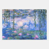 Feuille De Papier Cadeau Claude Monet Tons de nappes bleues (Devant)