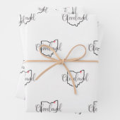 Feuille De Papier Cadeau Cleveland Ohio (En situation)