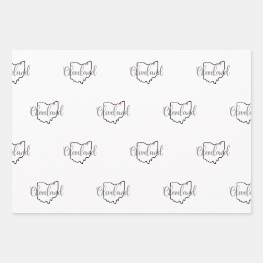 Feuille De Papier Cadeau Cleveland Ohio (Devant)