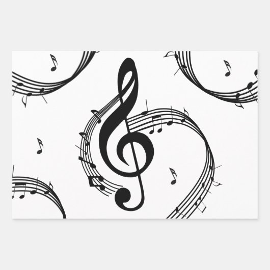 Feuille De Papier Cadeau Climactic G Clef (Devant 3)