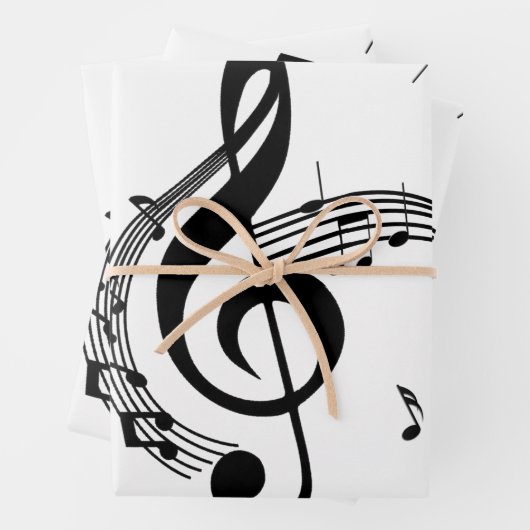 Feuille De Papier Cadeau Climactic G Clef (En situation)