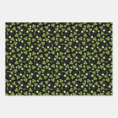 Feuille De Papier Cadeau Clocher vert et noir (Devant)