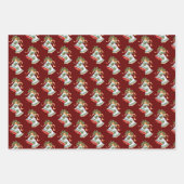 Feuille De Papier Cadeau Cloches de Noël festives (Devant 2)