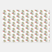 Feuille De Papier Cadeau Cloches de Noël festives (Devant)