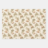 Feuille De Papier Cadeau Cloches, vaches et rennes (Devant)